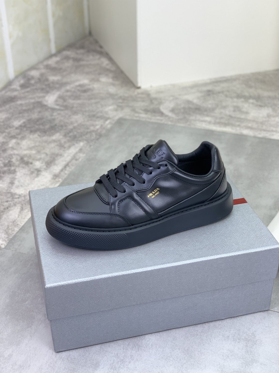 Prada Paneled Low-Top Sneakers
