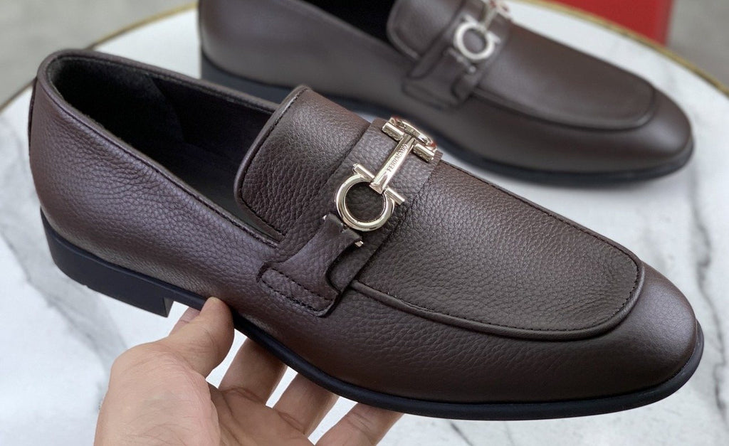 Salvatore Ferragamo Men's Textured Bit Loafers