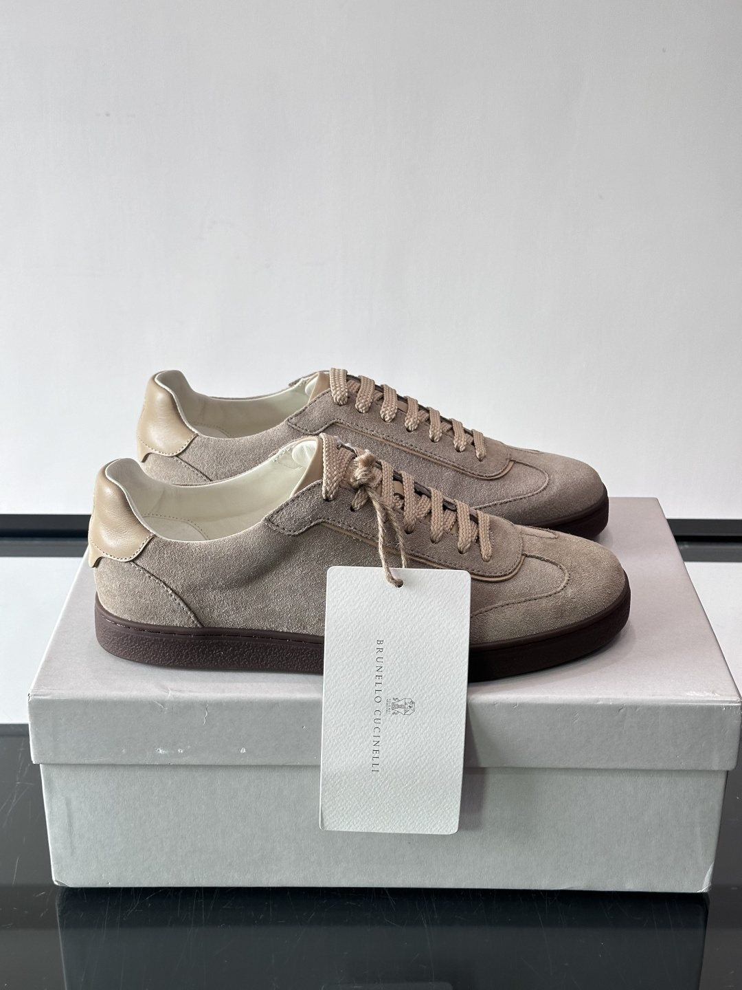 Brunello Cucinelli Men's Lace-Up Low-Top Sneakers
