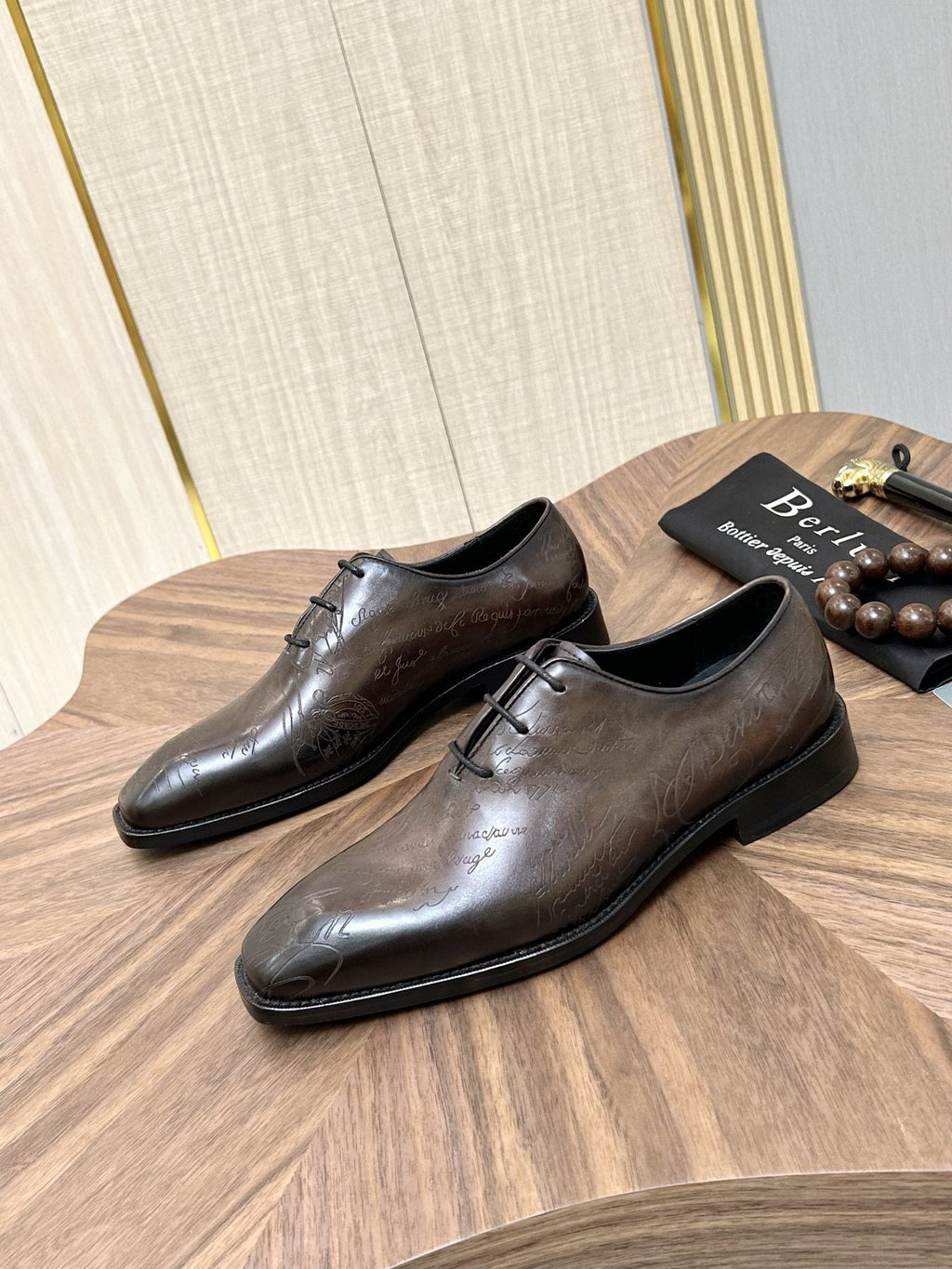 Berluti Burnished Lace-Up Dress Shoes