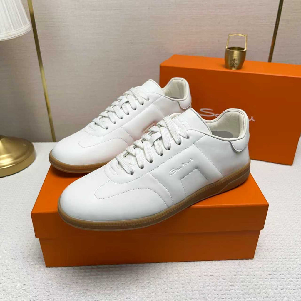 Santoni Embossed Low-Top Sneakers