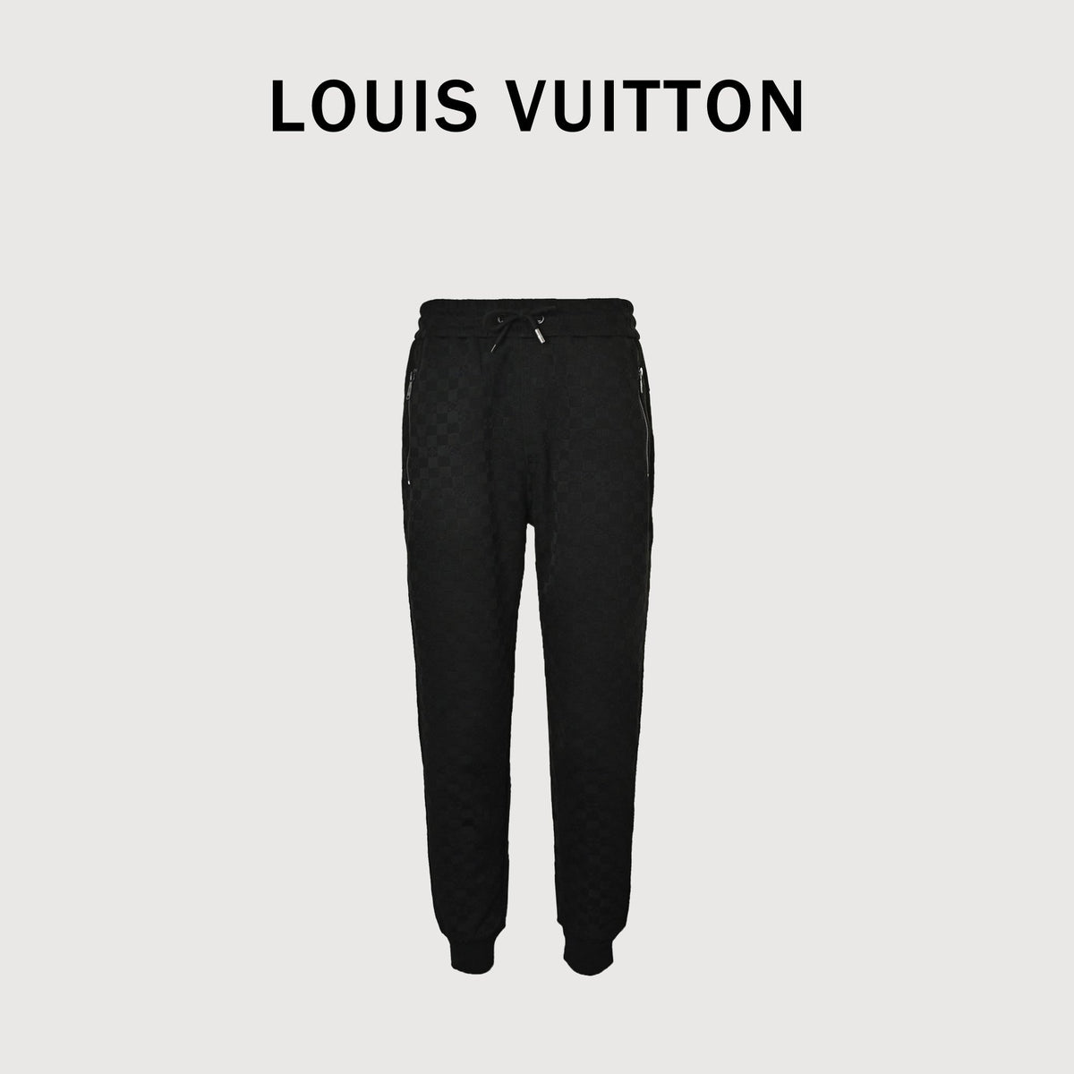 Louis Vuitton LV Logo Damier Pocket Zip Jogger Pants Black