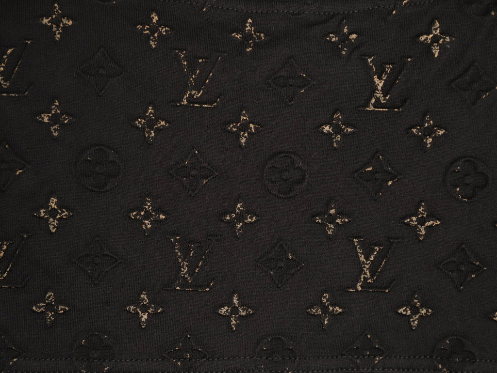 Louis Vuitton Black LV Embossed-Detail Short-Sleeve T-Shirt