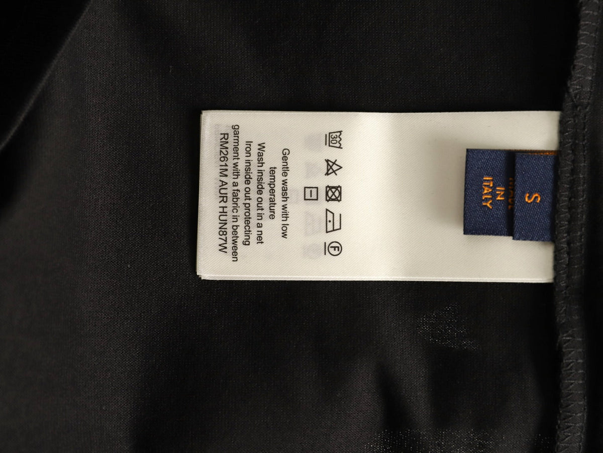 Louis Vuitton Black LV Embossed-Detail Short-Sleeve T-Shirt